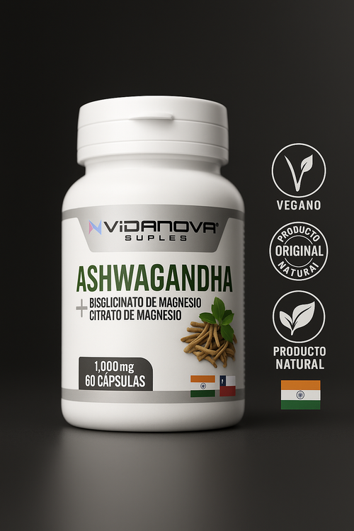 Ashwagandha + Magnesio Bisglicinato + Magnesio Citrato x 60 capsulas SEREMI