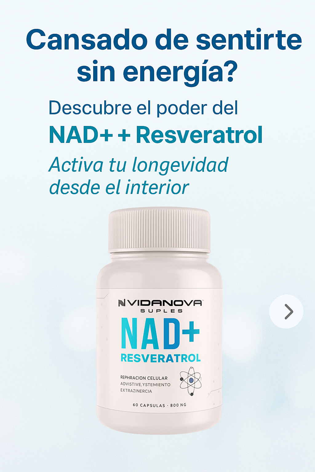 NAD+ RESVERATROL 500MG 60 CAPS ORIGINAL