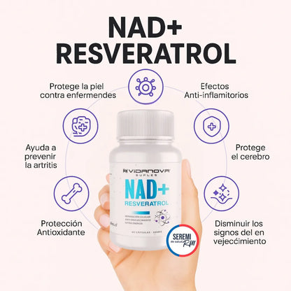 NAD+ RESVERATROL 500MG 60 CAPS ORIGINAL